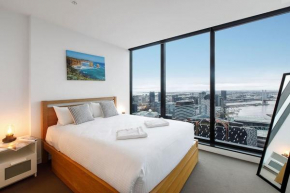 Skyline Panorama in Melbourne CBD with Parking